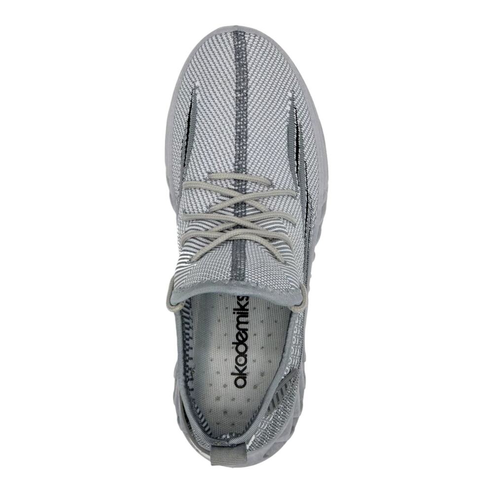 Akademiks Men's Fit 3.0 Knit Lace Up Jogger Sneakers Gray Size 10 - Picture 4 of 5